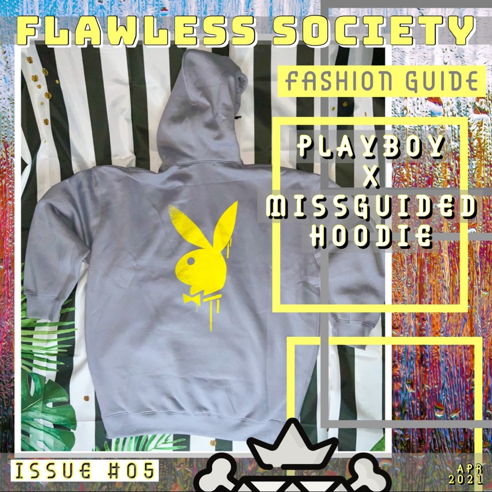 PLAYBOY X MISSGUIDED OVERSIZED HOODIE DRESS